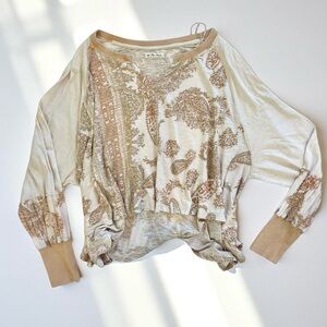FP Boho paisley bell sleeve blouse